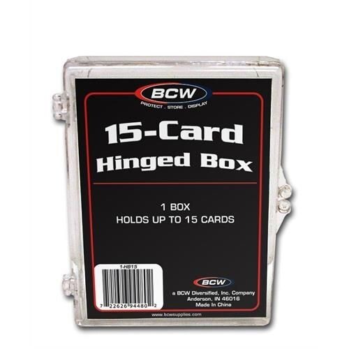 BCW Hinged Box For 15 Cards Baseball Basketball Magic Pokemon Fishing Tackle Box