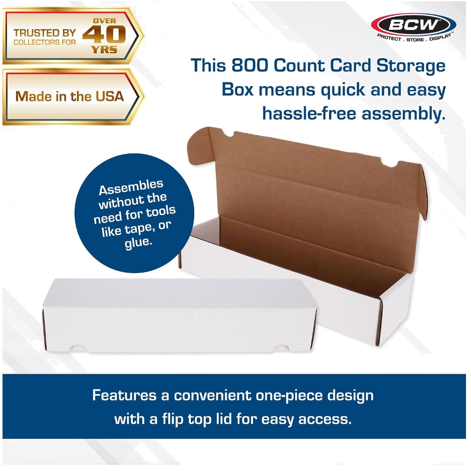Protective Sports Card Storage Box Set – 800ct, 10 Pack