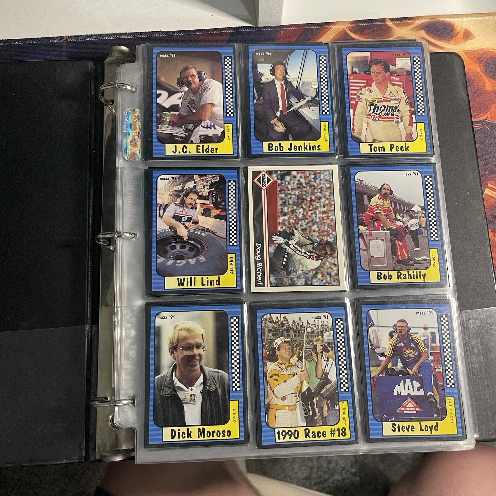 Vinatage 90s Nascar Racing Cards Binder Full