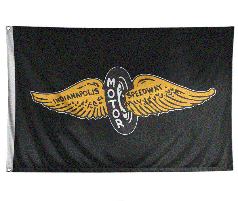 Indianapolis Motor Speedway Retro Logo 2′ x 3′ Flag Banner Single-Sided