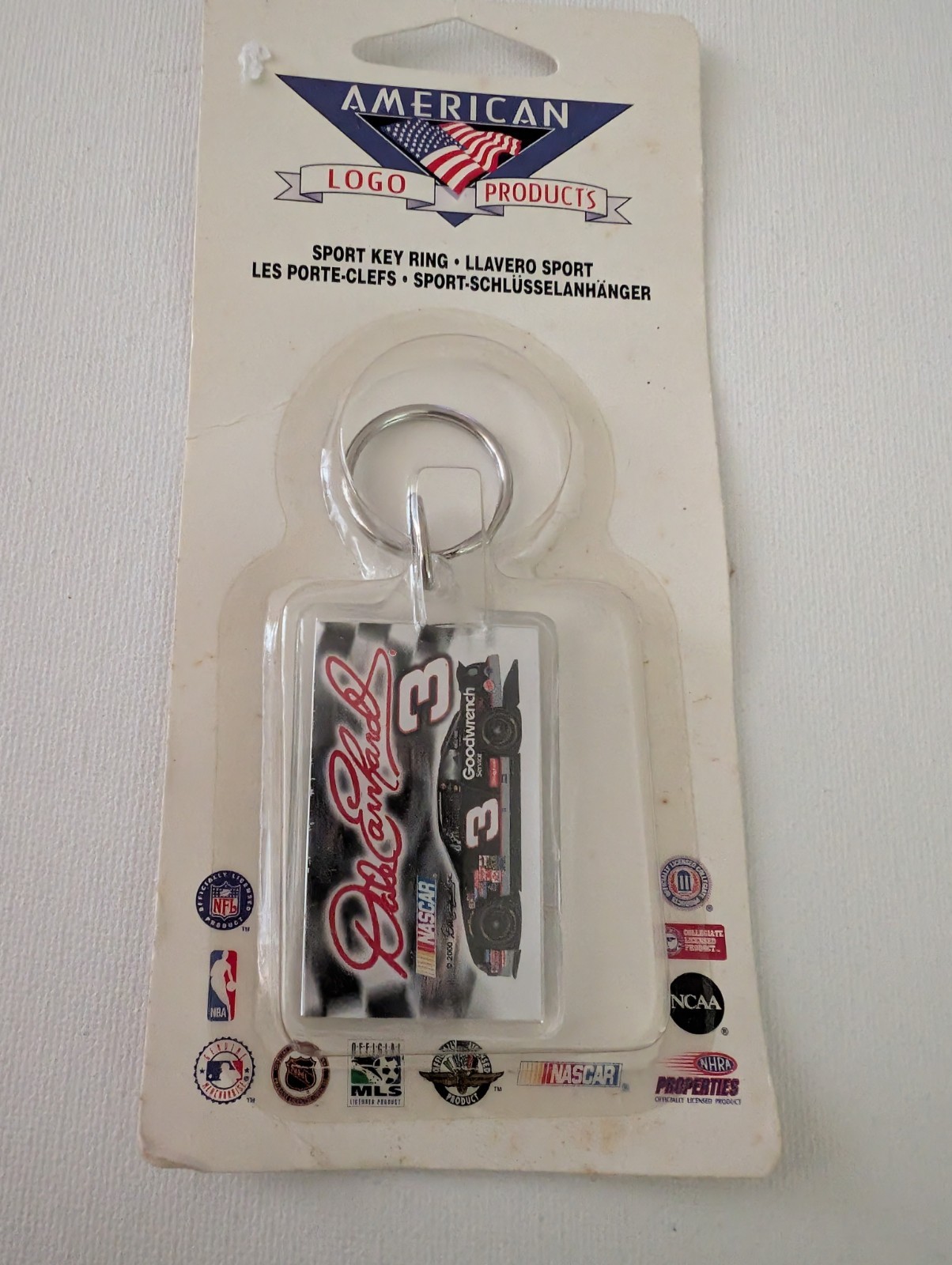 Dale Earnhardt #3 American Logo Products Keychain NOS