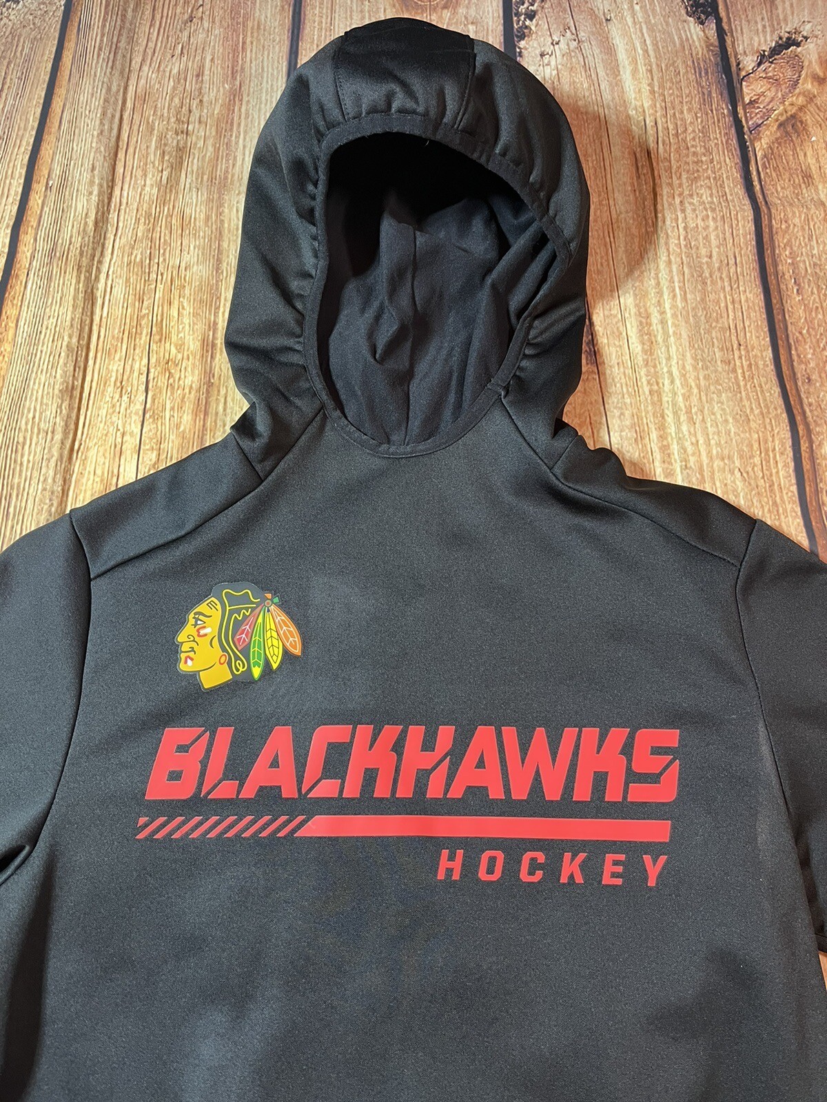 Men’s Fanatics Chicago Blackhawks Locker Room Hoodie Sz Small NHL Hockey Bedard