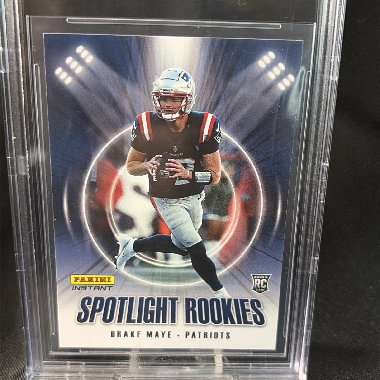 2025 Panini Instant Drake Maye Spotlight Rookies RC #SR-4 Beckett 9.5 GEM Mint