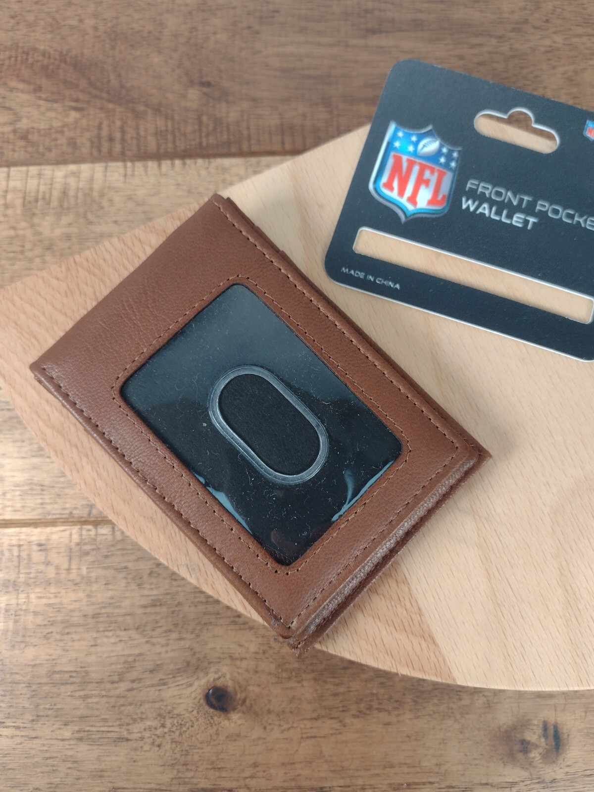Chicago Bears Men’s Leather Wallet – Brown Front Pocket Wallet – NFL Bears