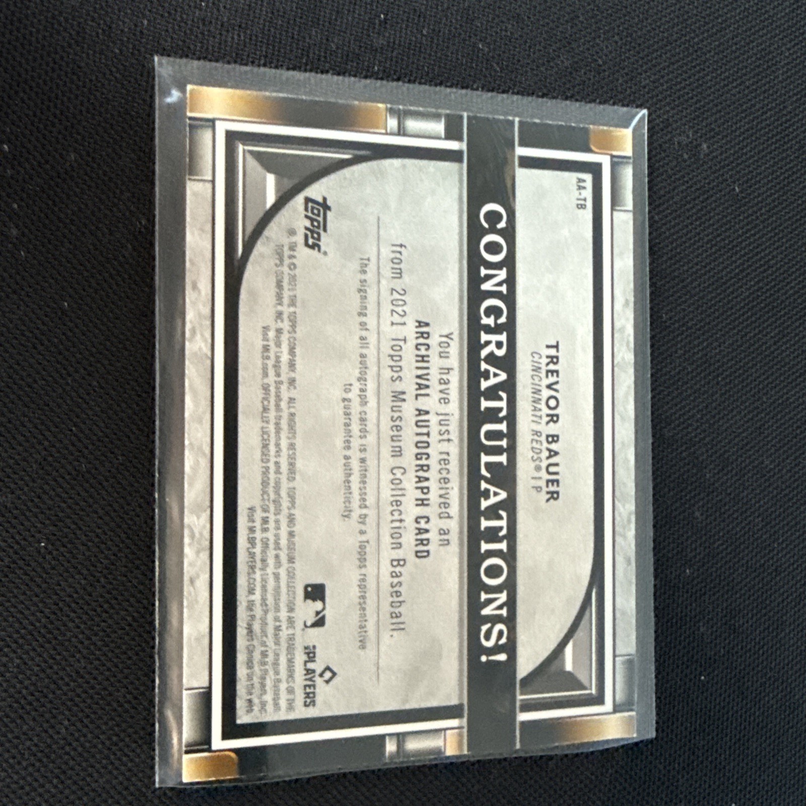 2021 Topps Museum Collection – Archival Autographs Trevor Bauer #AA-TB /200 (AU)