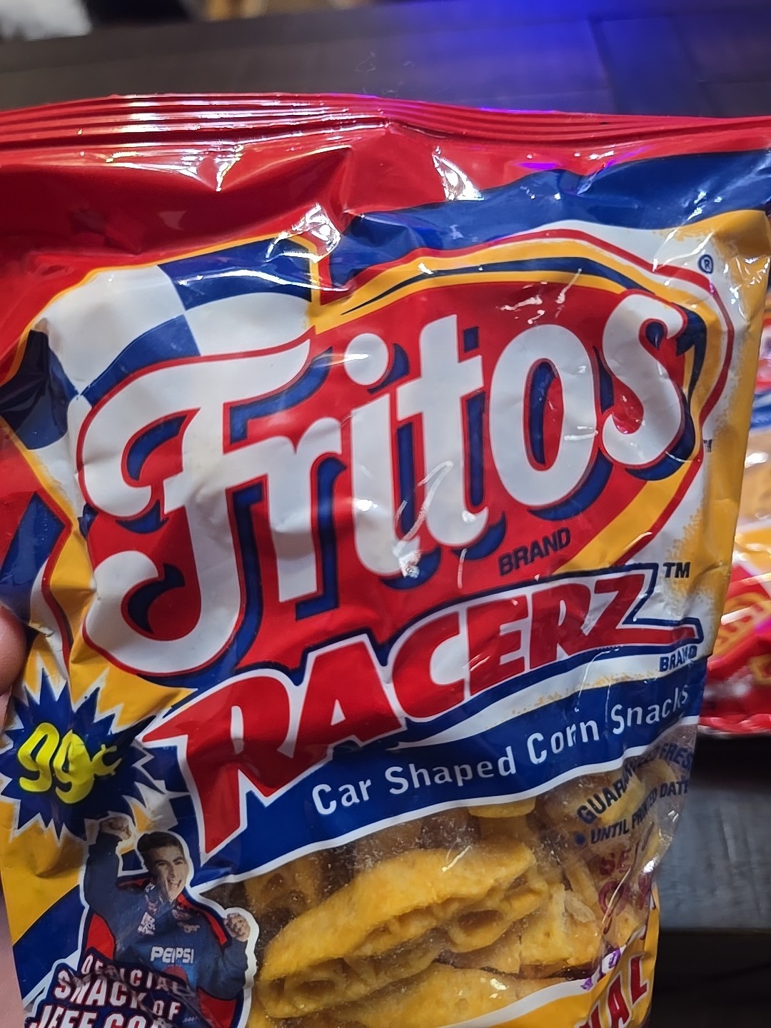 2 NEW! Bags Fritos Racerz, Car Shaped Corn Snacks, Jeff Gordon 4 3/4 Oz Each Bag
