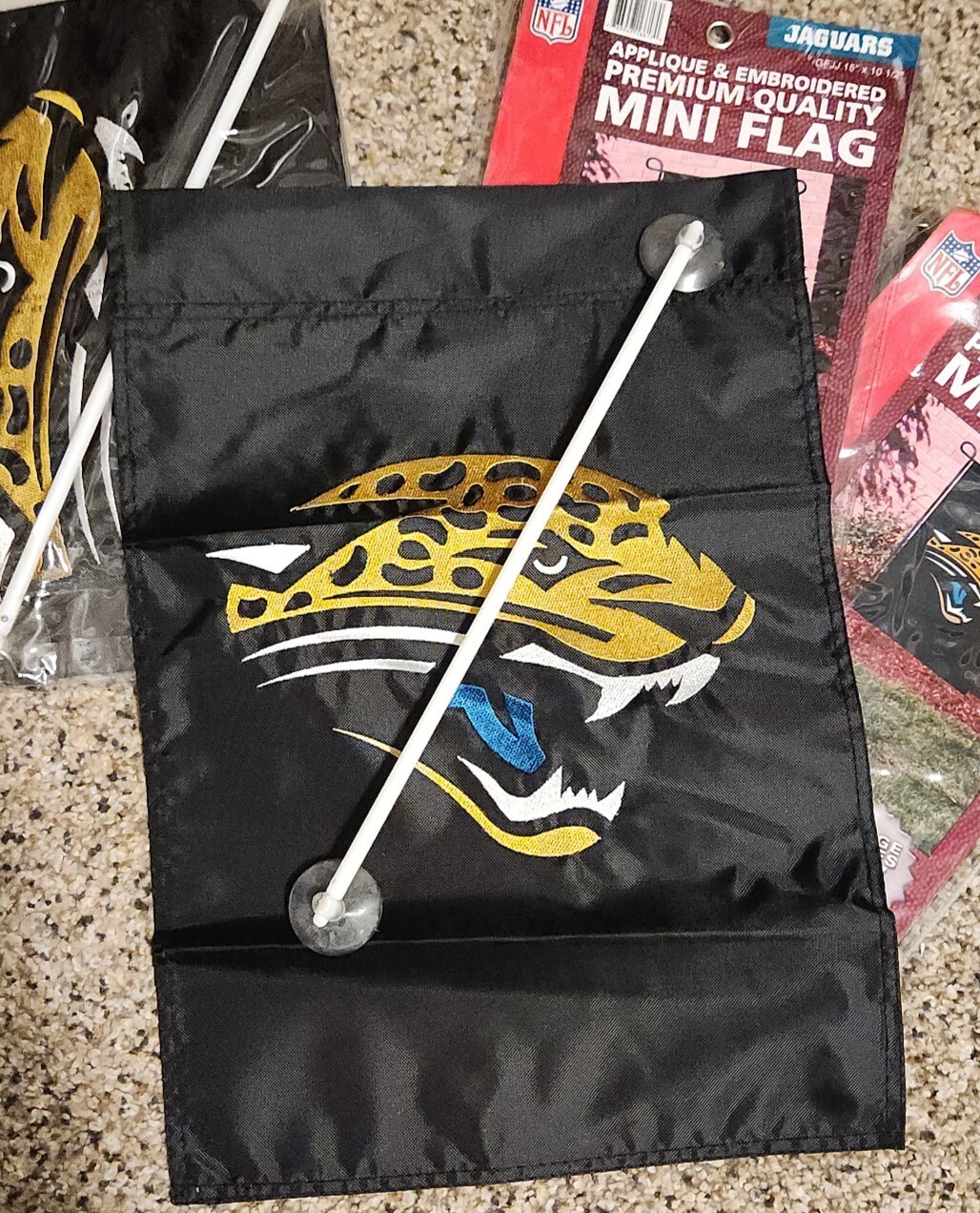 NFL Jacksonville Jaguars Set of 3 Garden Window Flags 15×10.5 Party Animal NIP