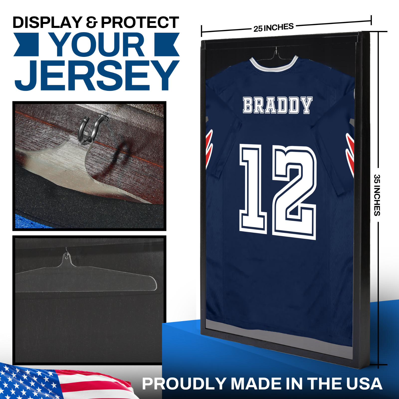 Sports Jersey Display Case frame shadow box BS