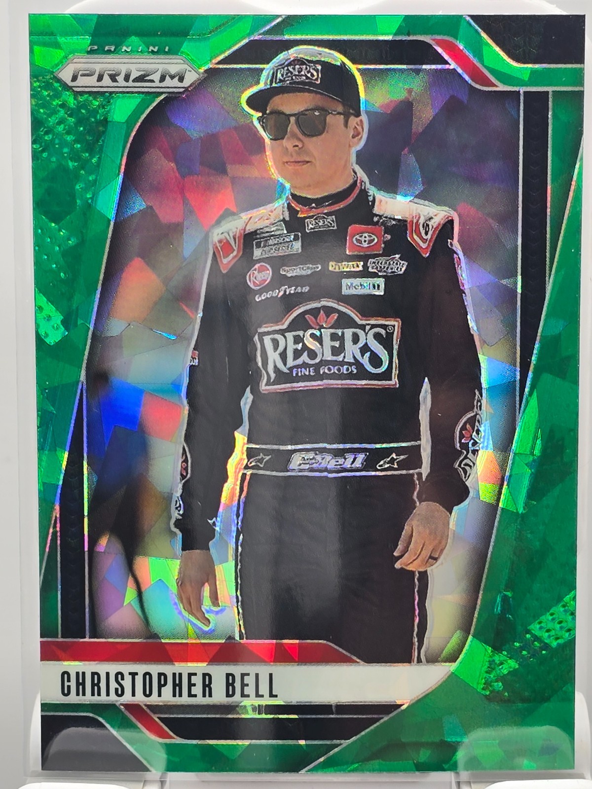 2025 Prizm Nascar Racing – #62 Christopher Bell – Green Cracked Ice Prizm