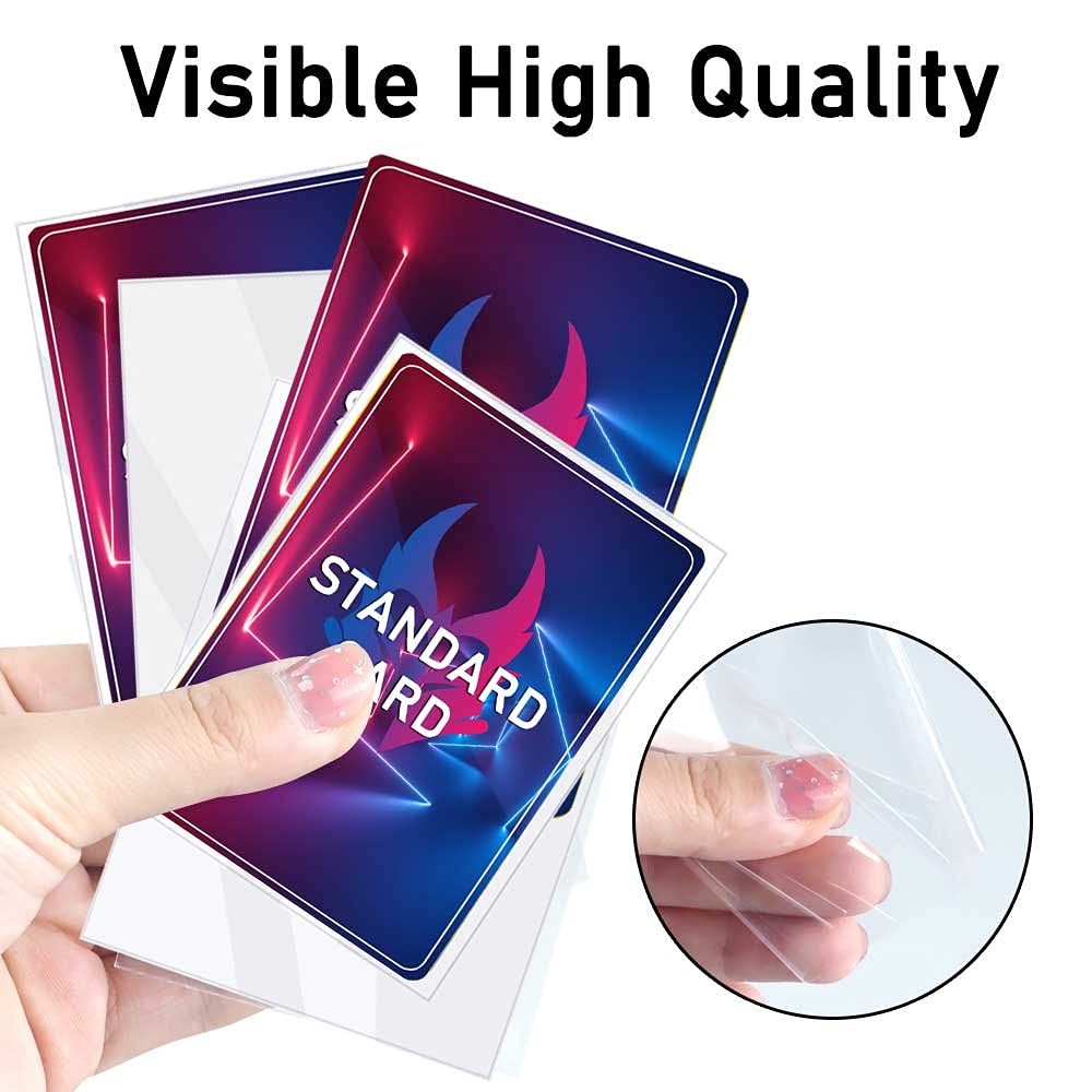 1000 Pcs Card Sleeves Toploaders for Trading Cards, Soft Clear Card Sleeves f…