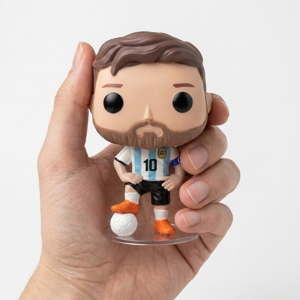 Lionel Messi Figure Argentina #10 Soccer World Cup PVC Birthday Gift 10cm No Box