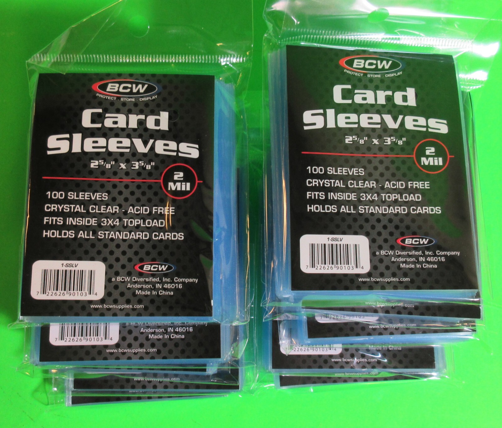 1000 BCW STANDARD CARD SLEEVES, 2-5/8″x 3-5/8″,FITS INSIDE HOLDERS-ARCHIVAL SAFE