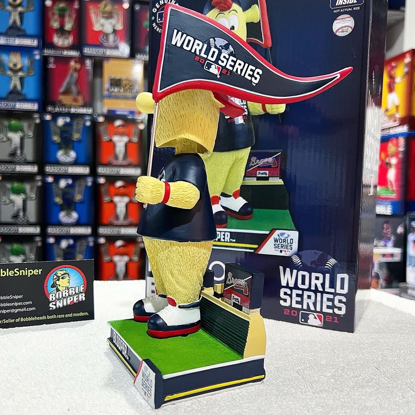 BLOOPER Atlanta Braves 2021 World Series Pennant Mascot Exclusive MLB Bobblehead