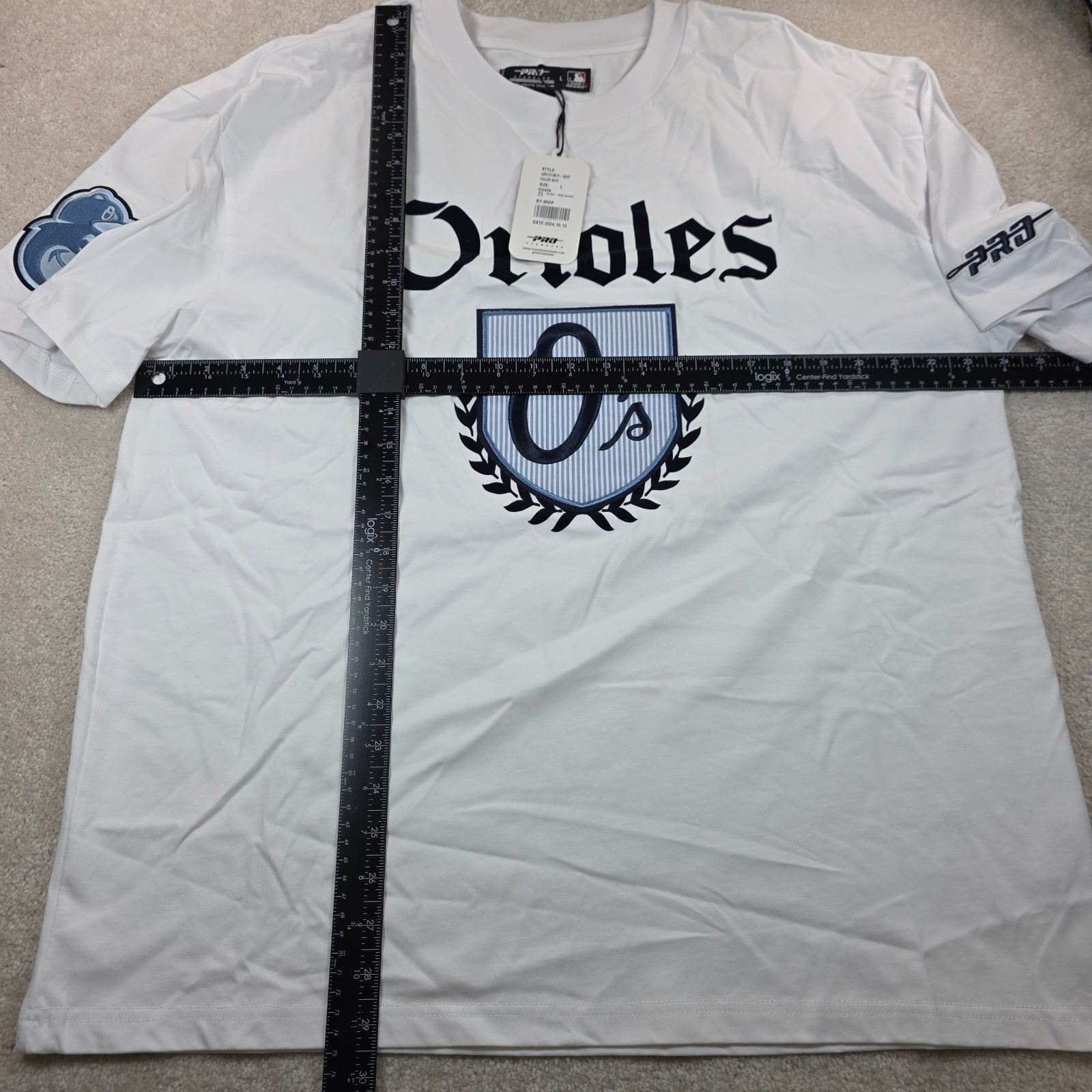 Pro Standard T-Shirt Mens L White Baltimore Orioles MLB Logo Country Club NWT