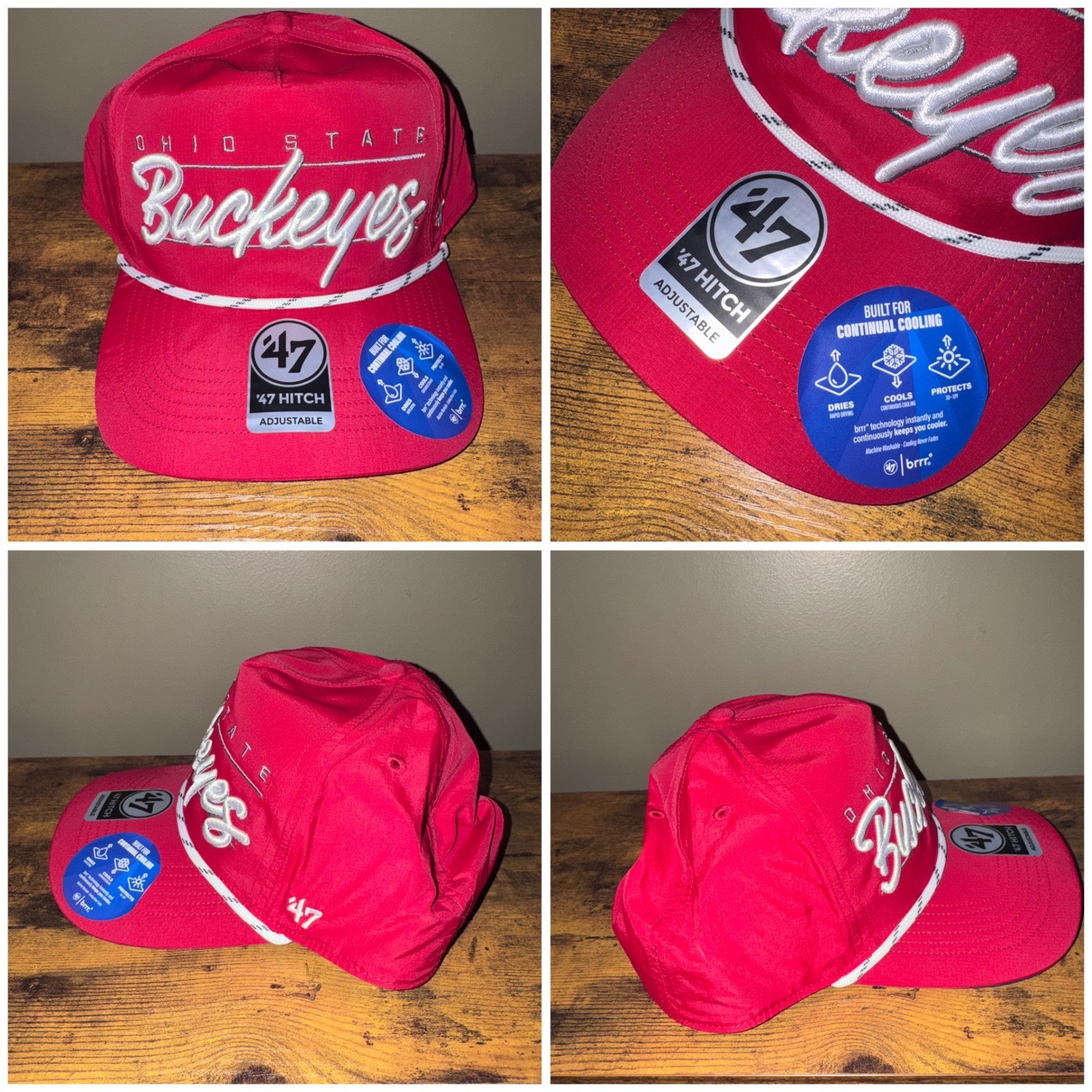 Ohio State Buckeyes ’47 Brand Hat Mens Hitch Snapback Rope Cooling Red OSFA NEW
