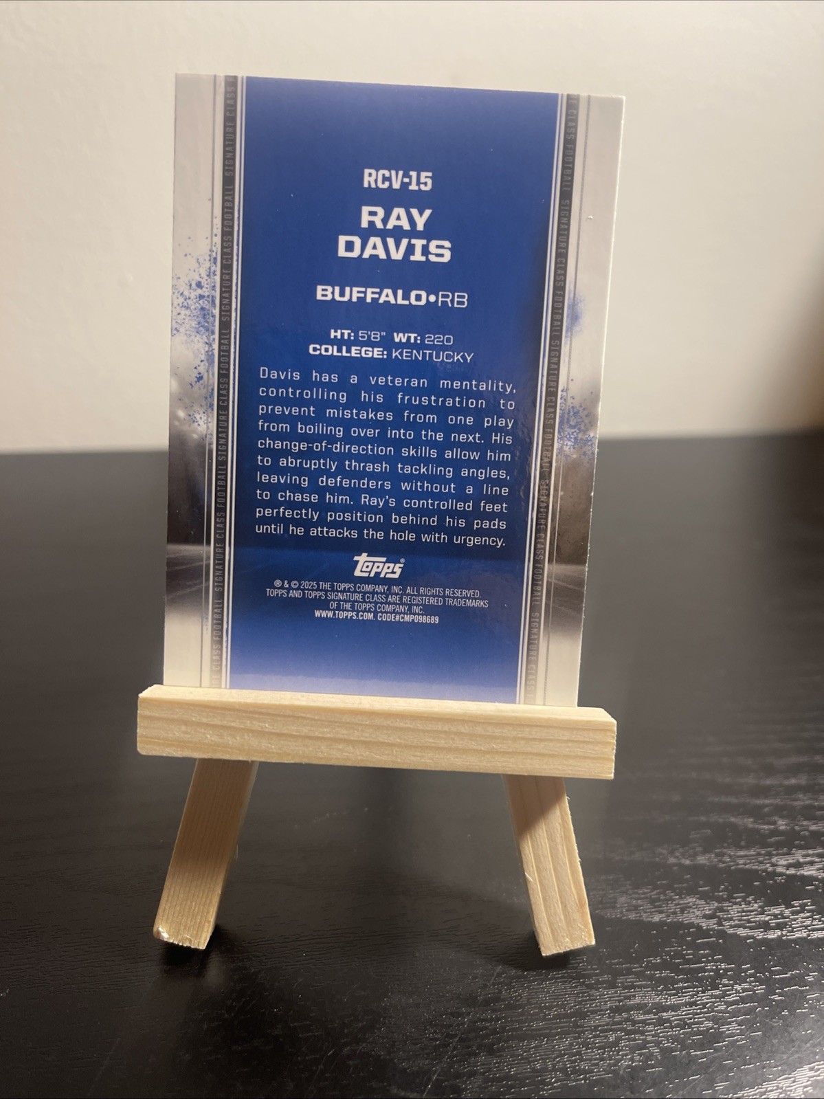Ray Davis, 2024 Topps Signature Autograph Card 🔥 🔥 🔥 🔥 🔥 Plus base card!!!’