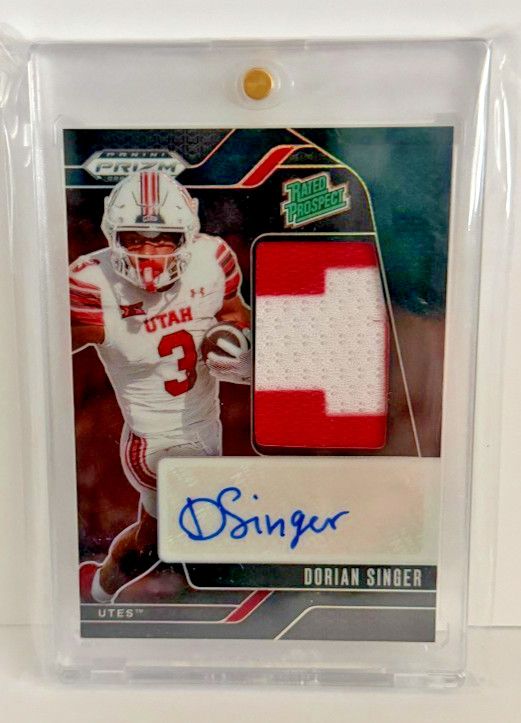 2025 Prizm Draft Picks Prospect Patch Autograph Dorian Singer Auto Black 1/1