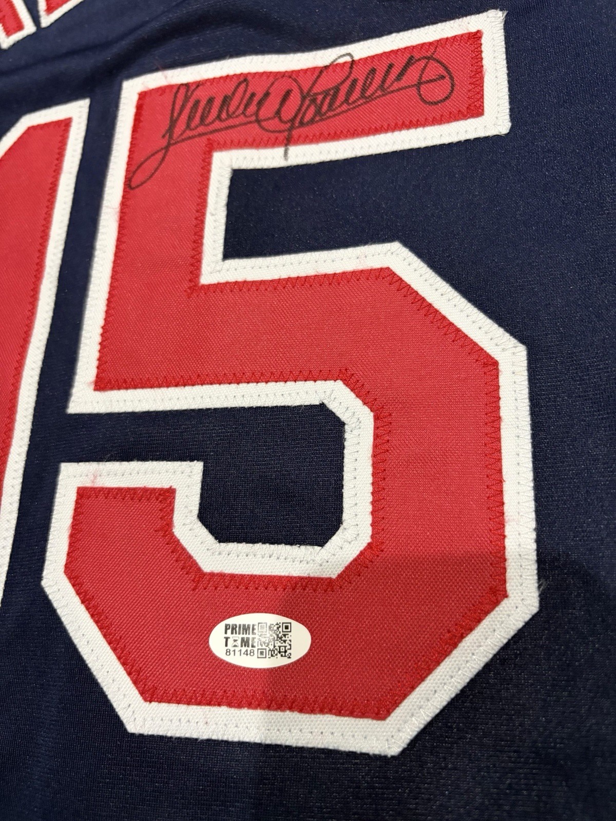 Sandy Alomar JR #15 Signed Auto Custom Cleveland Indians Jersey Sz XL COA