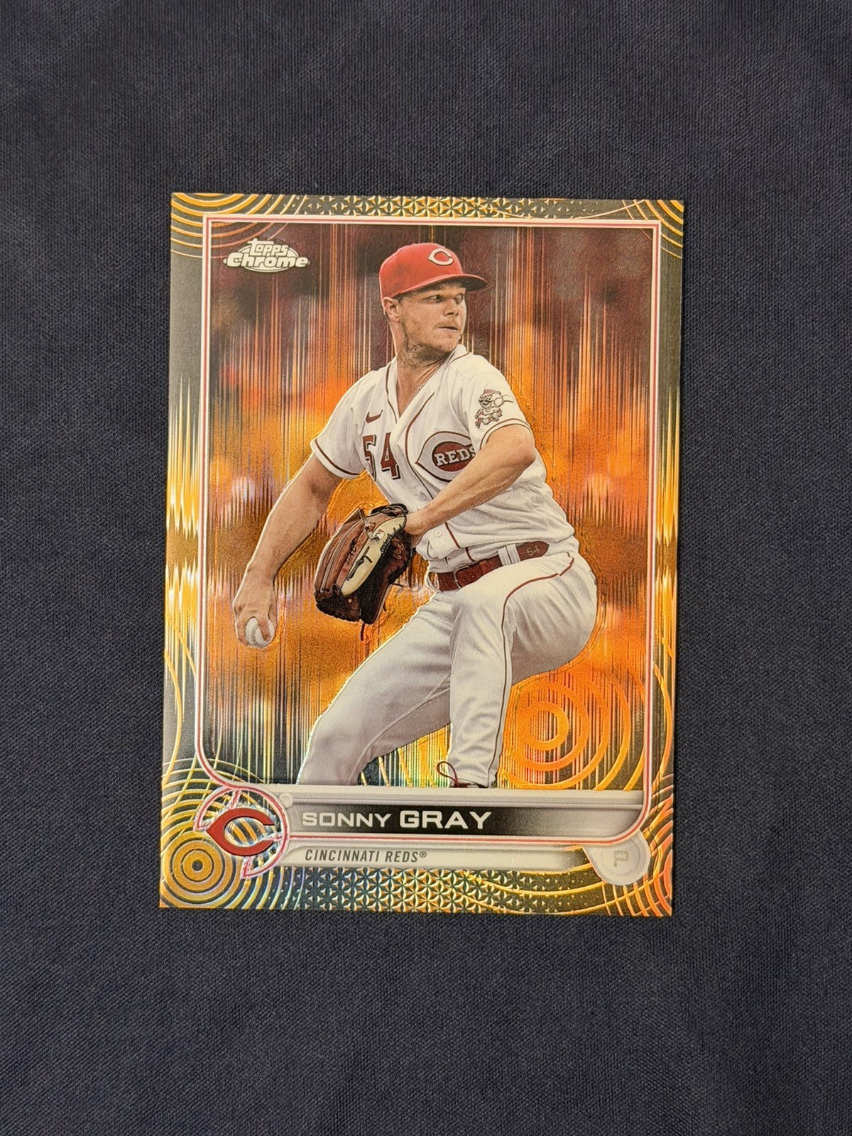 2022 Topps Chrome Sonny Gray Orange Black Pulsar /25 Cincinnati Reds #76
