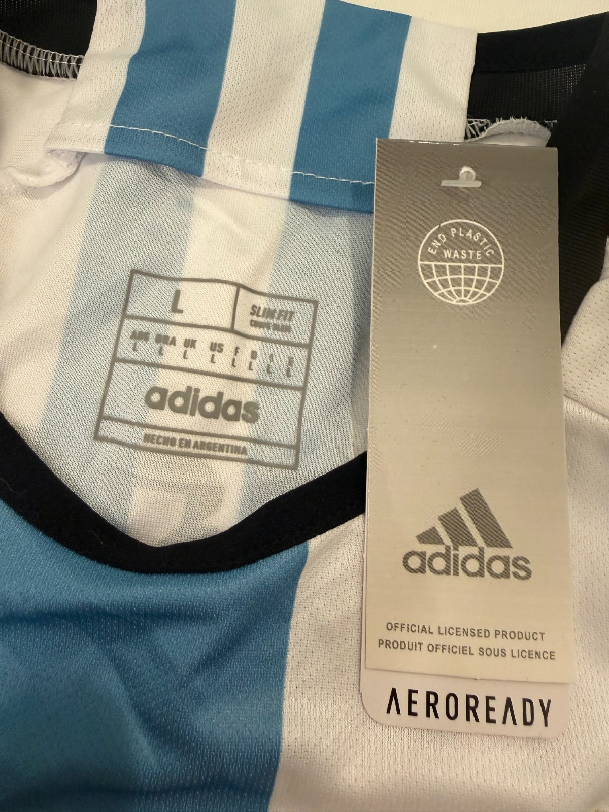 Adidas Jersey Argentina 2026 Home Messi Jersey Soccer White Icey Blue large
