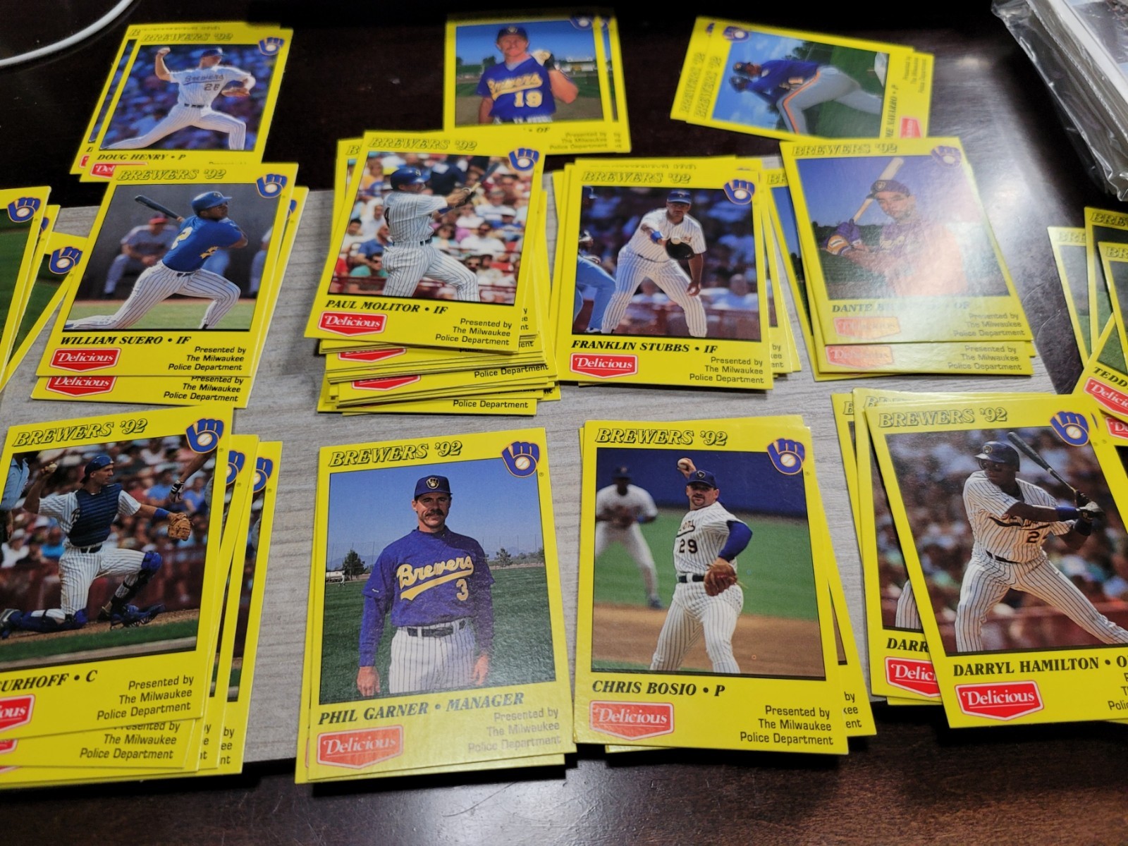 1992 Brewers Police Baseball Card #s 1-30 – You Pick