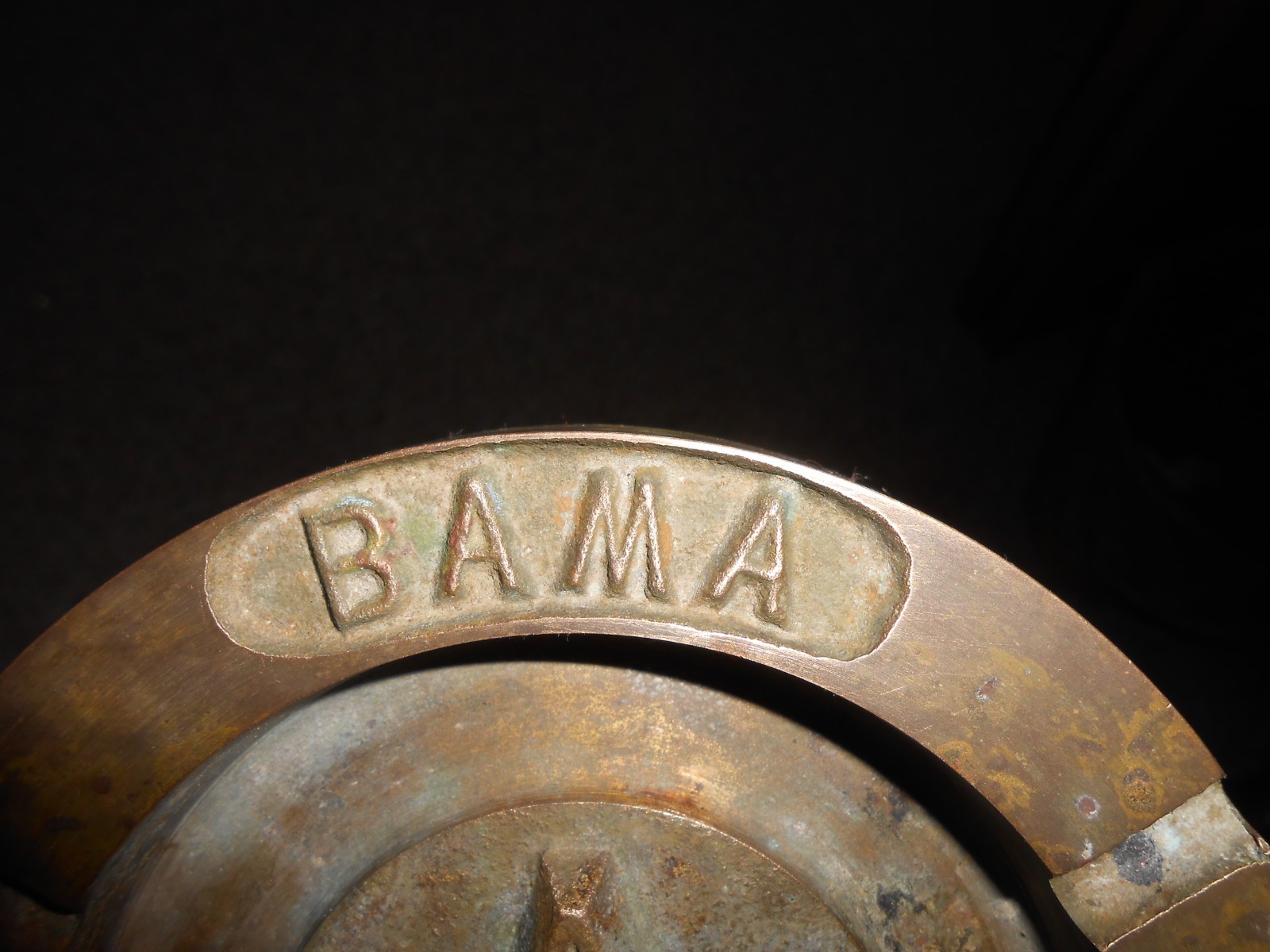 RARE VINTAGE UNIVERSITY OF ALABAMA ROLL TIDE BAMA BRASS ASHTRAY 3 1/2 POUNDS