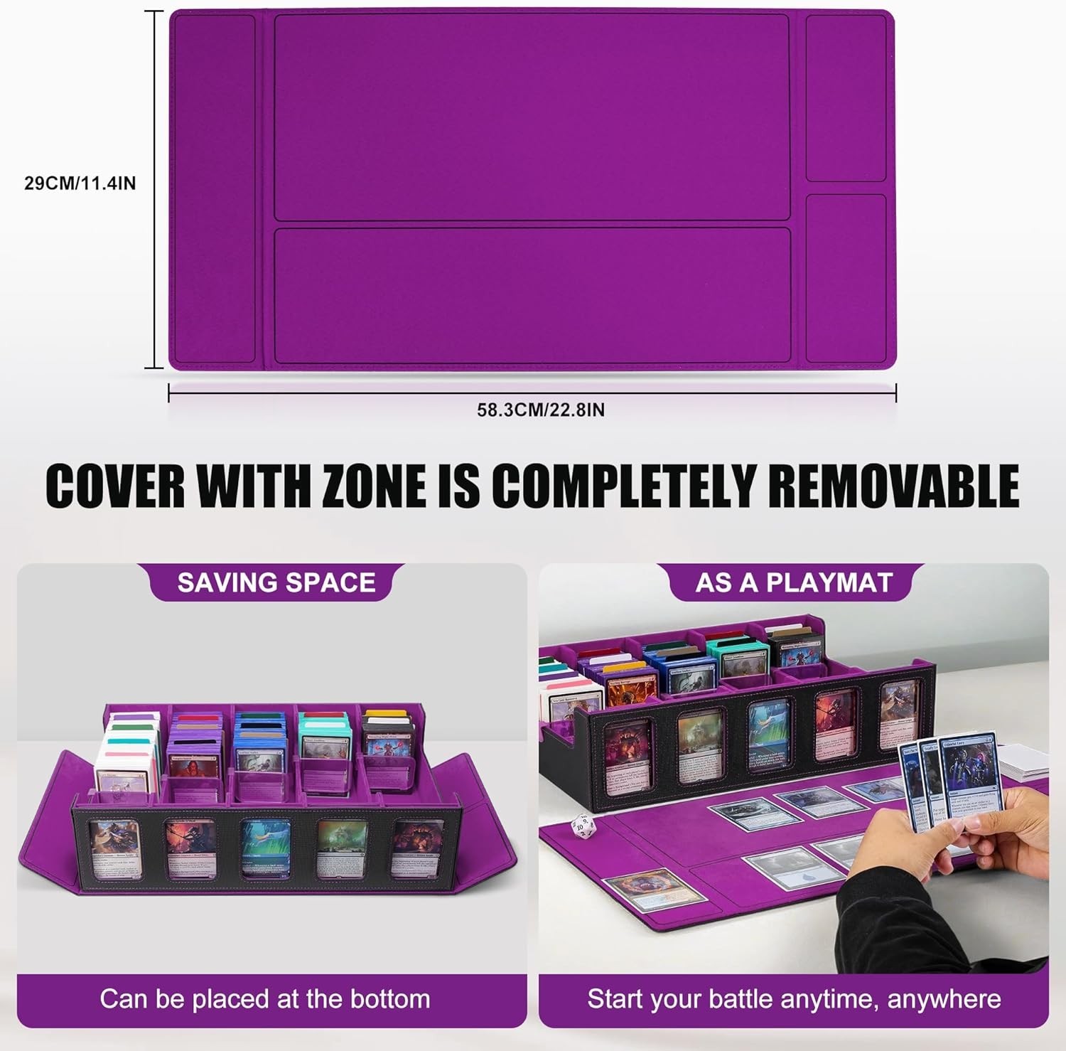 Large Capacity Deck Box, 3900+ Cards, 5-Row, Magnetic Closure, Waterproof PU …