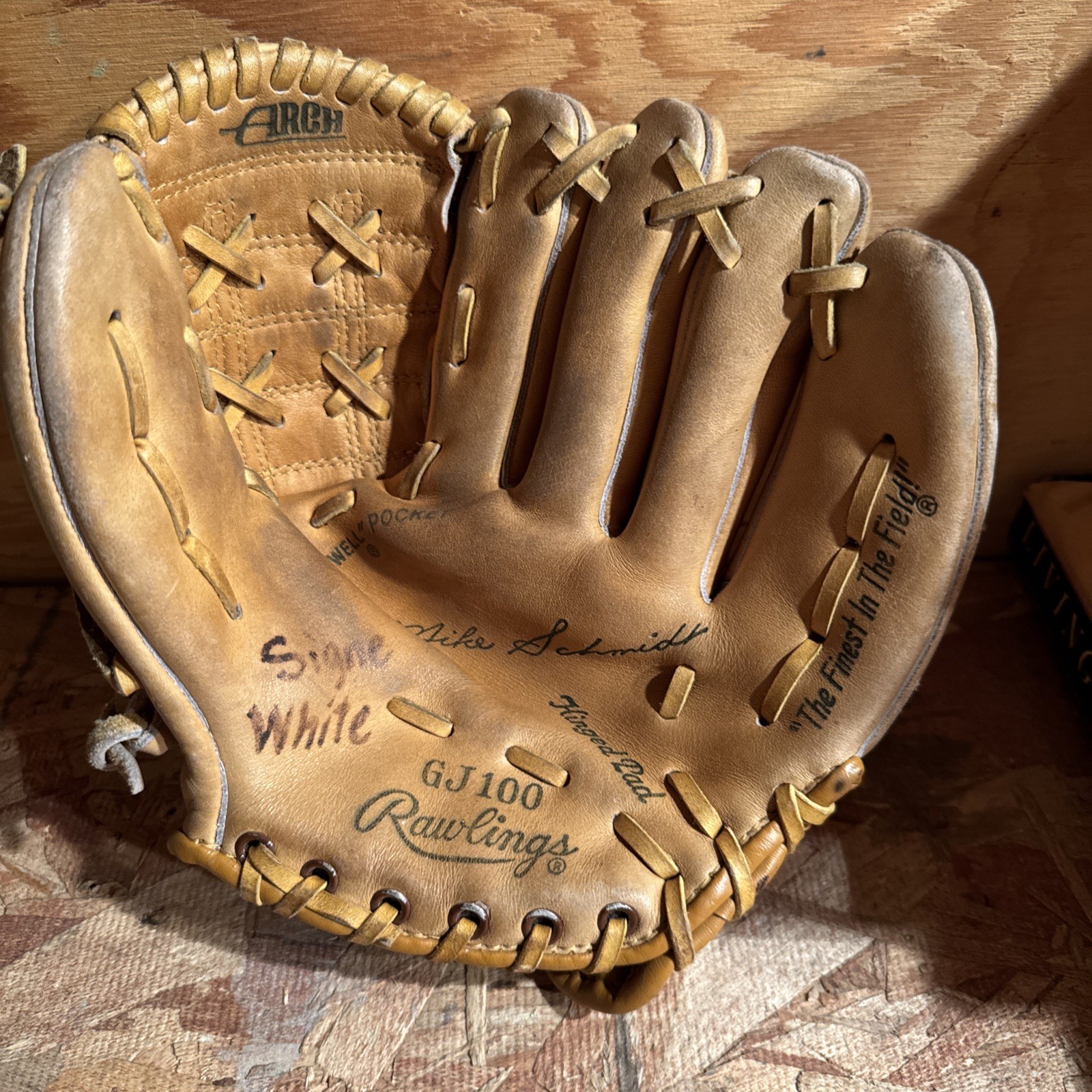 Mike Schmidt Signed Rawlings Baseball Glove Vintage Autograph