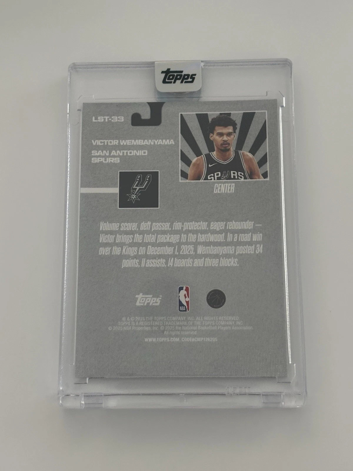 Victor Wembanyama RARE Refractor Investment Card Topps MINT ENCASED