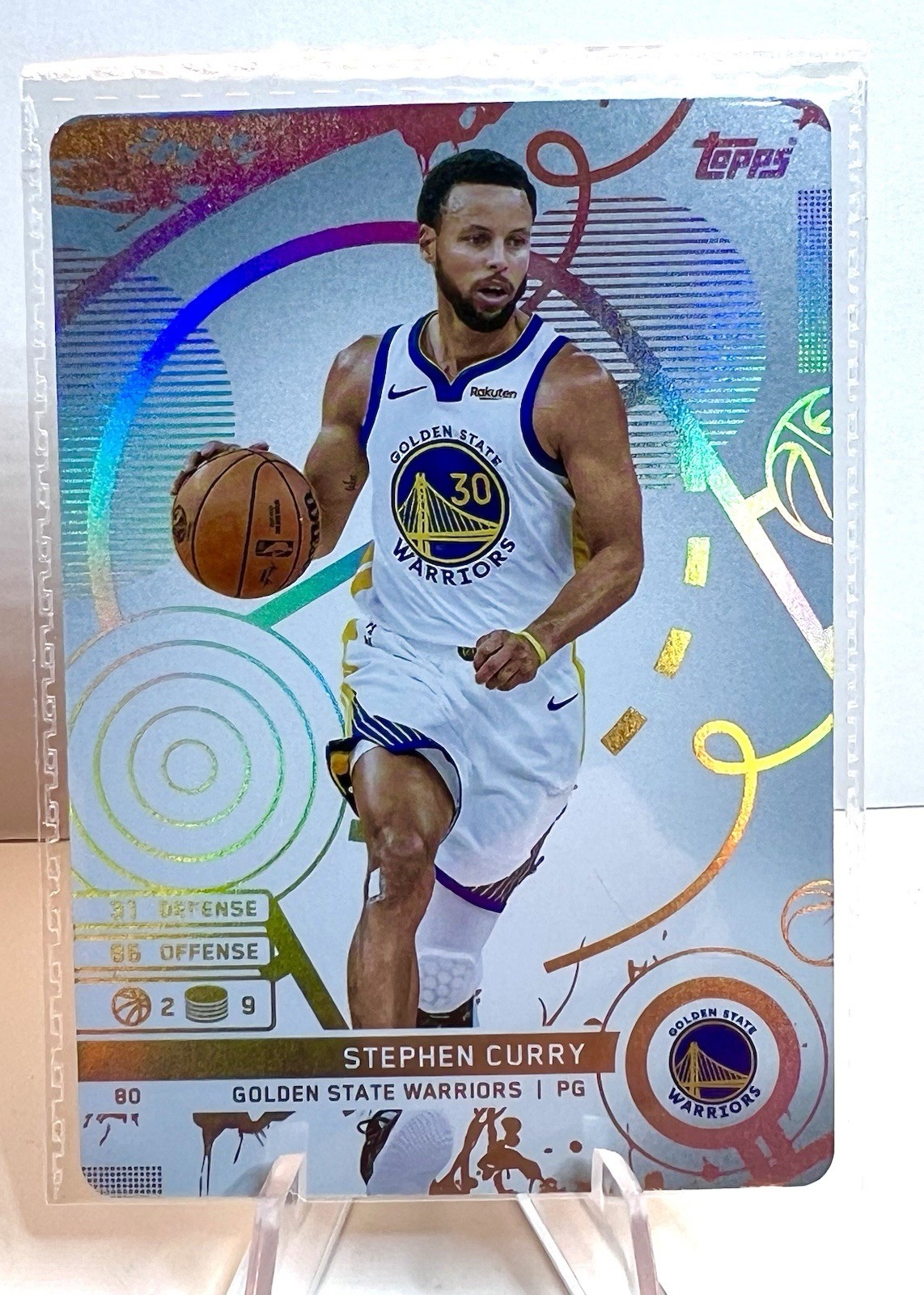 2025 Topps Match Attax Stephen Curry #80 White Foil Warriors (Sealed)