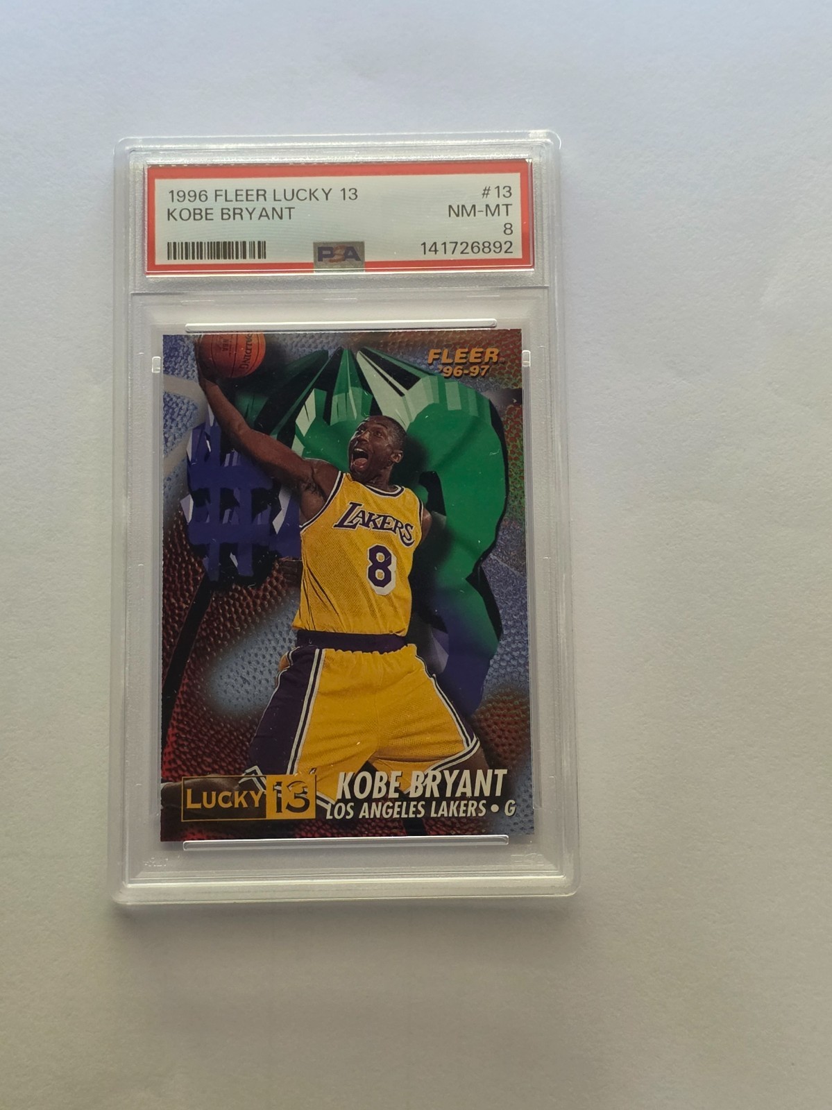 1996 FLEER LUCKY 13 KOBE BRYANT N/M 8 RARE!!