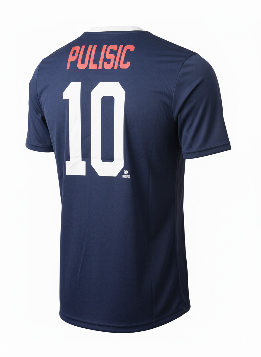 Icon Sports Christian Pulisic #10 USA Soccer Jersey Navy Officially Licensed