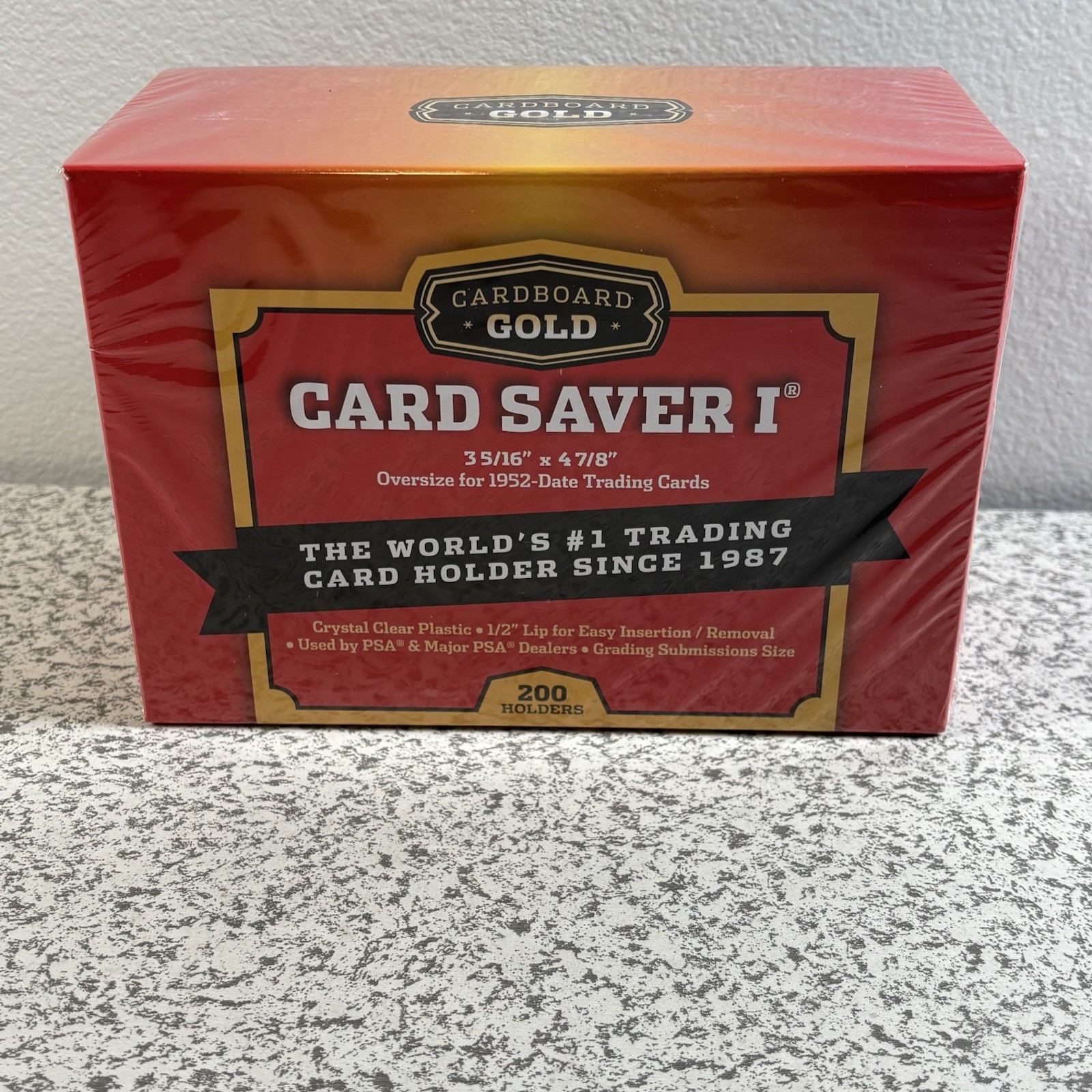 Cardboard Gold Card Saver 1 Holder – Case of 200 Count Box, 4 Sleeves of 50 New