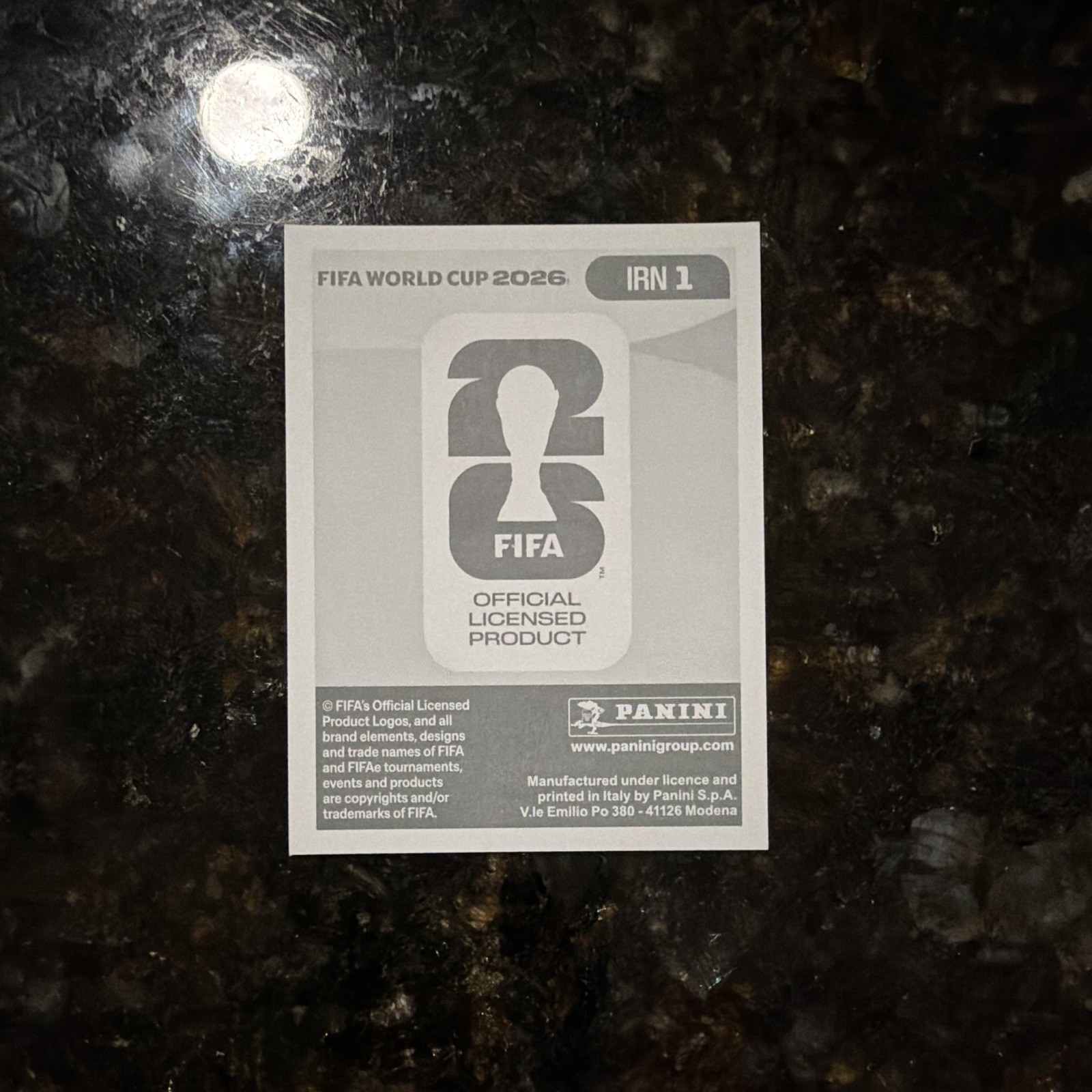Panini FIFA World Cup 2026 Iran Logo Sticker IRN 1 Official Licensed Product