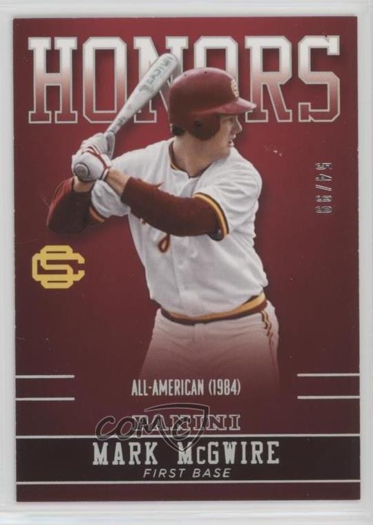 2015 Panini USC Trojans Honors Silver 54/99 Mark McGwire #MM-USC 0h1