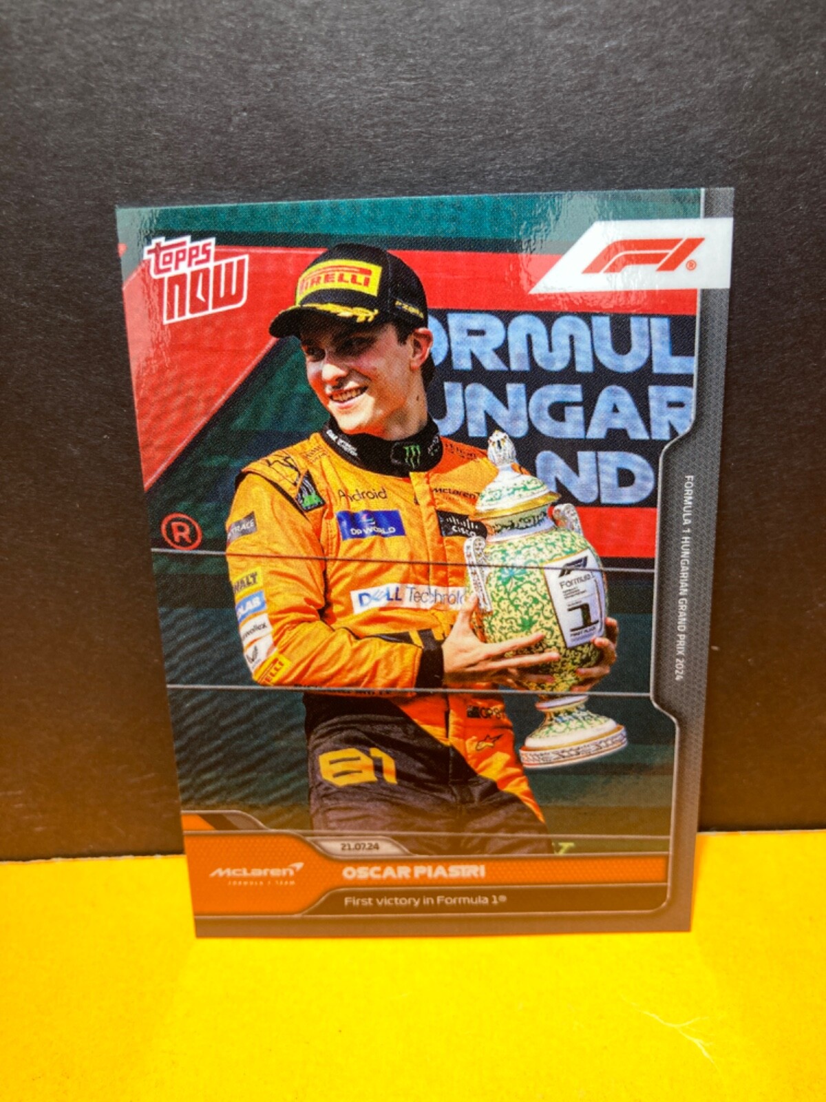 2024 Topps Now #041 OSCAR PIASTRI Formula 1 First Victory McLAREN OSCAR