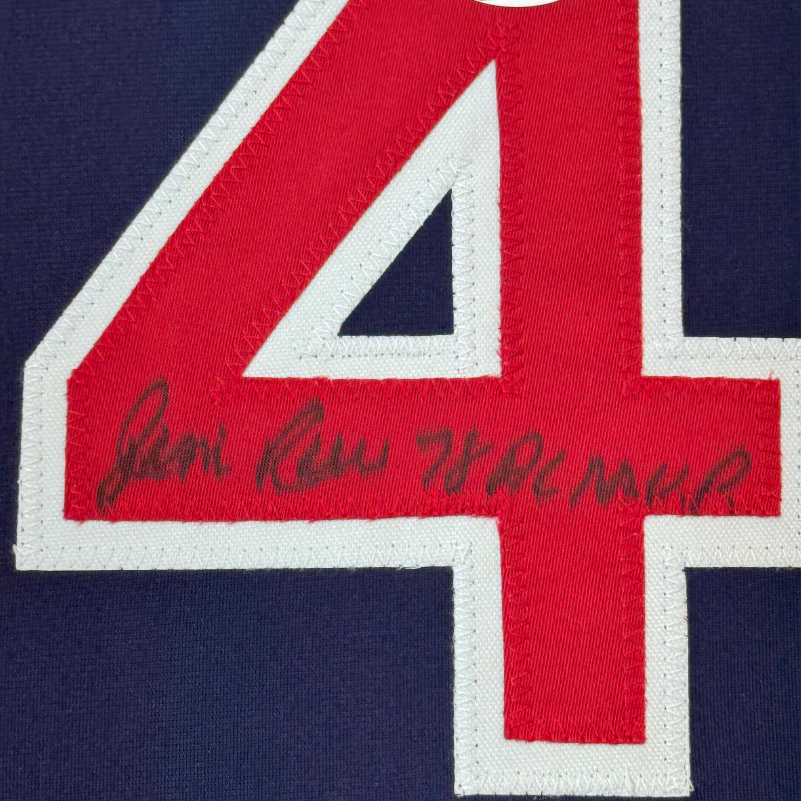 FRAMED Autographed/Signed JIM RICE 33×42 Boston Blue Baseball Jersey JSA COA
