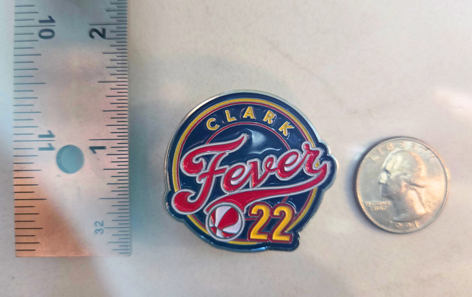 Caitlin Clark 22 Indiana Fever Lapel Enamel Pin 1.5 Inch 2024 Rookie Of The Year