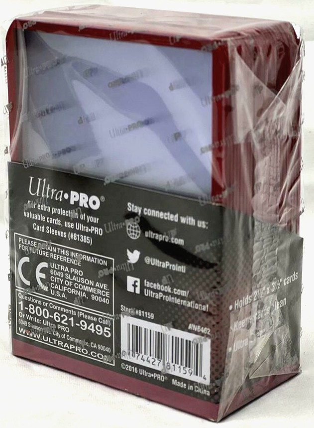 2-Pack (50) Ultra Pro 3×4 RED BORDER Toploader Sports Trading Card Holder 81159