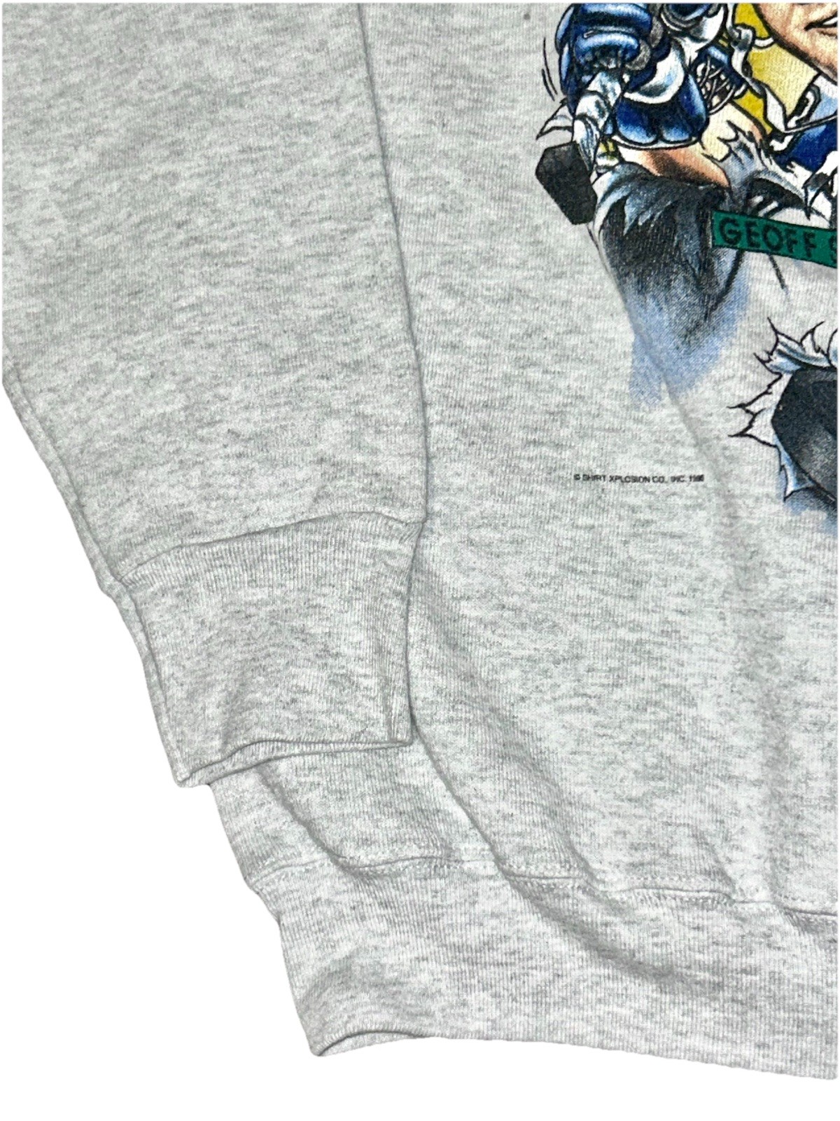 Vintage 1995 Hartford Whalers NHL Xplosion Caricature Cartoon Sweatshirt XL USA