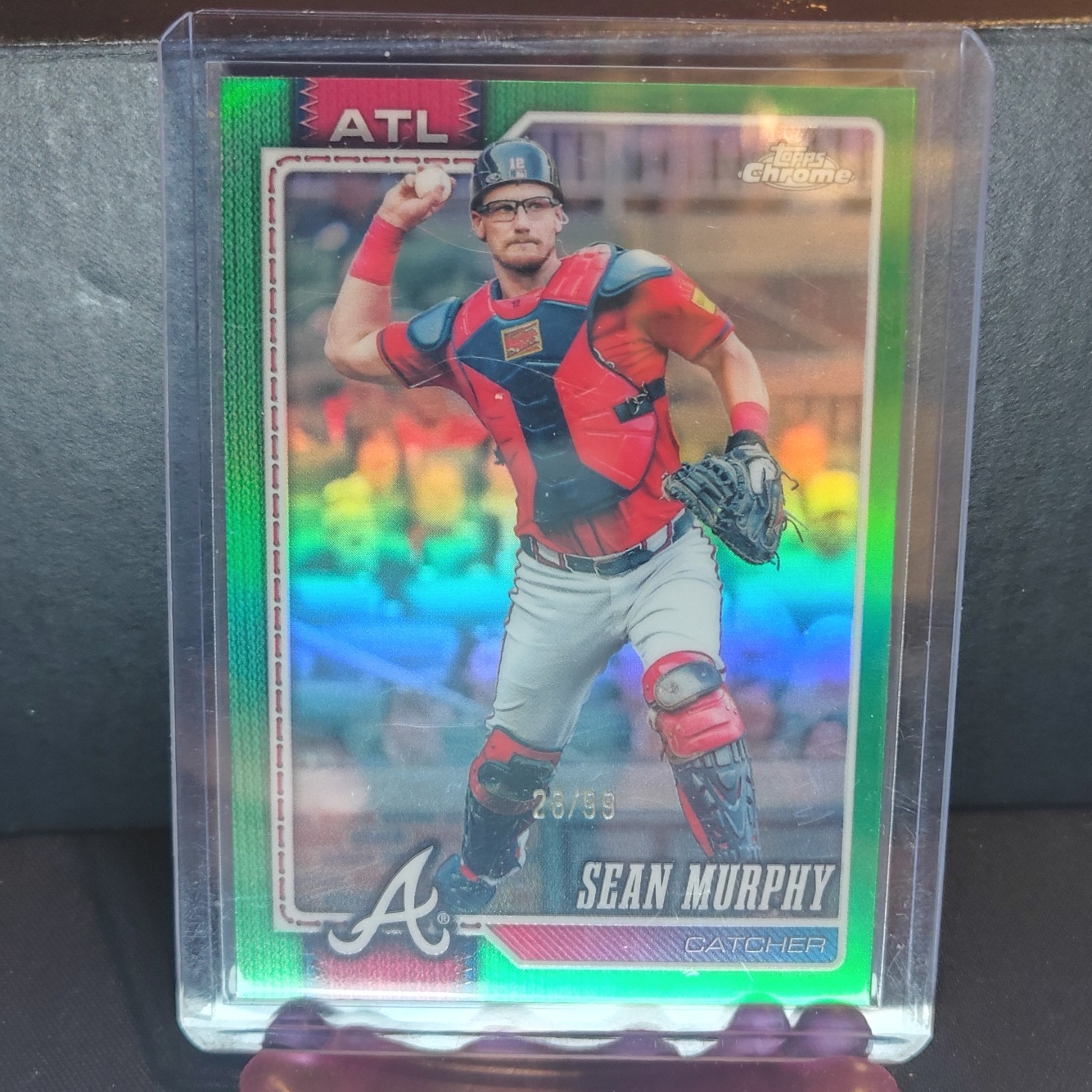 2026 Topps Chrome SEAN MURPHY green refractor ! 26/99 #212 Braves!!