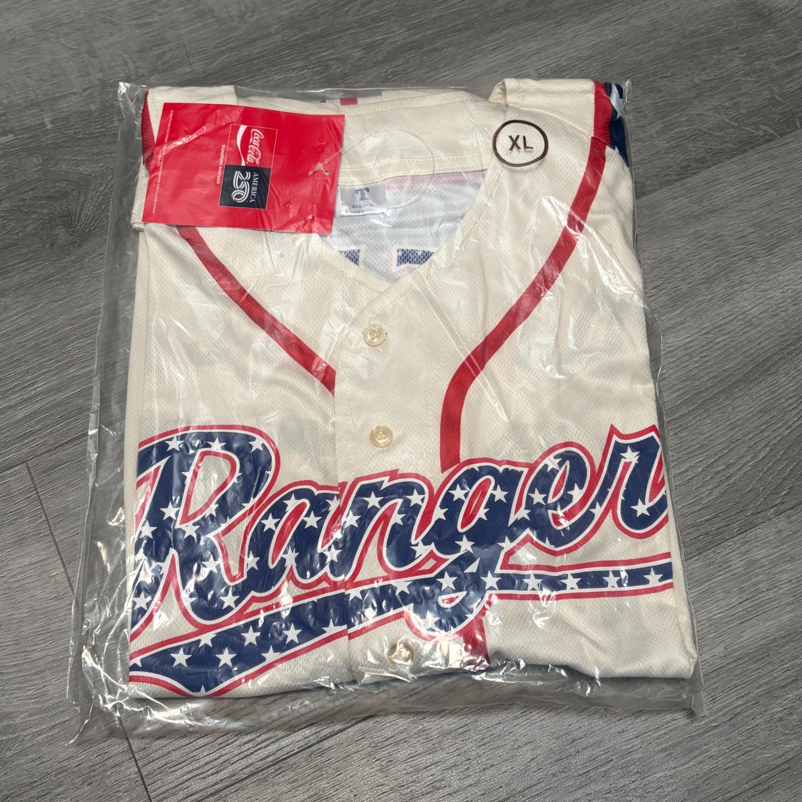 Texas Rangers America’s 250th Birthday Jersey SGA 7/4/26 Adult XL USA Stars