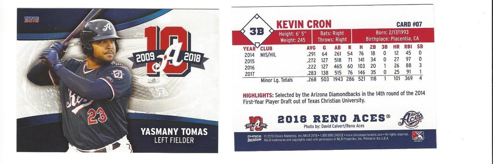 2018 RENO ACES TEAM SET COMPLETE MINOR LGE AAA ARIZONA DIAMONDBACKS