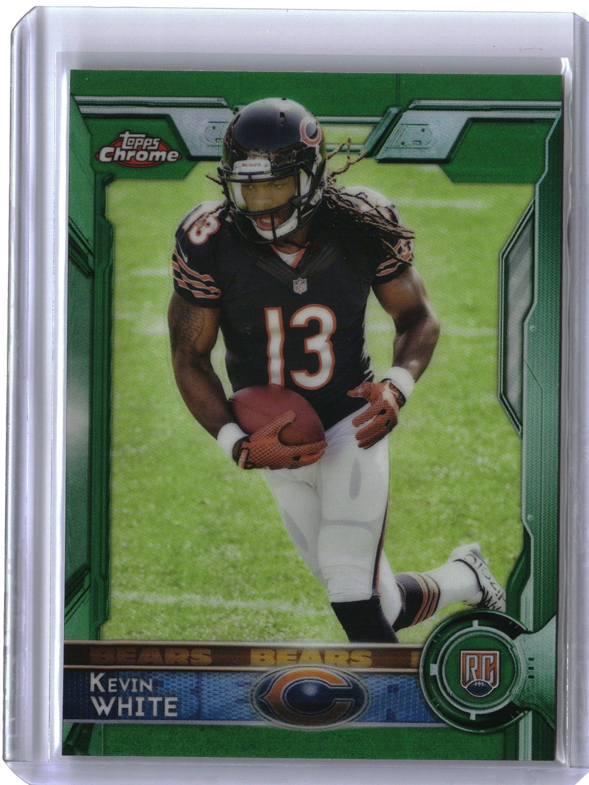 2015 Topps Chrome #125 Kevin White Green Refractor RC