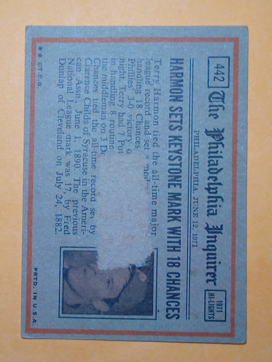 1972 Topps Thurman Munson 442 In Action HOF New York Yankees