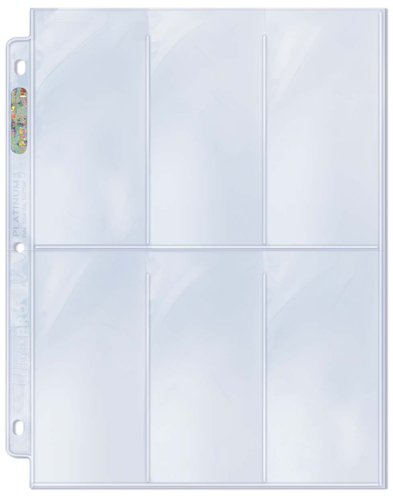 100 Ultra Pro 6-Pocket Platinum Card Pages Protectors Sports Gameday Sheets New
