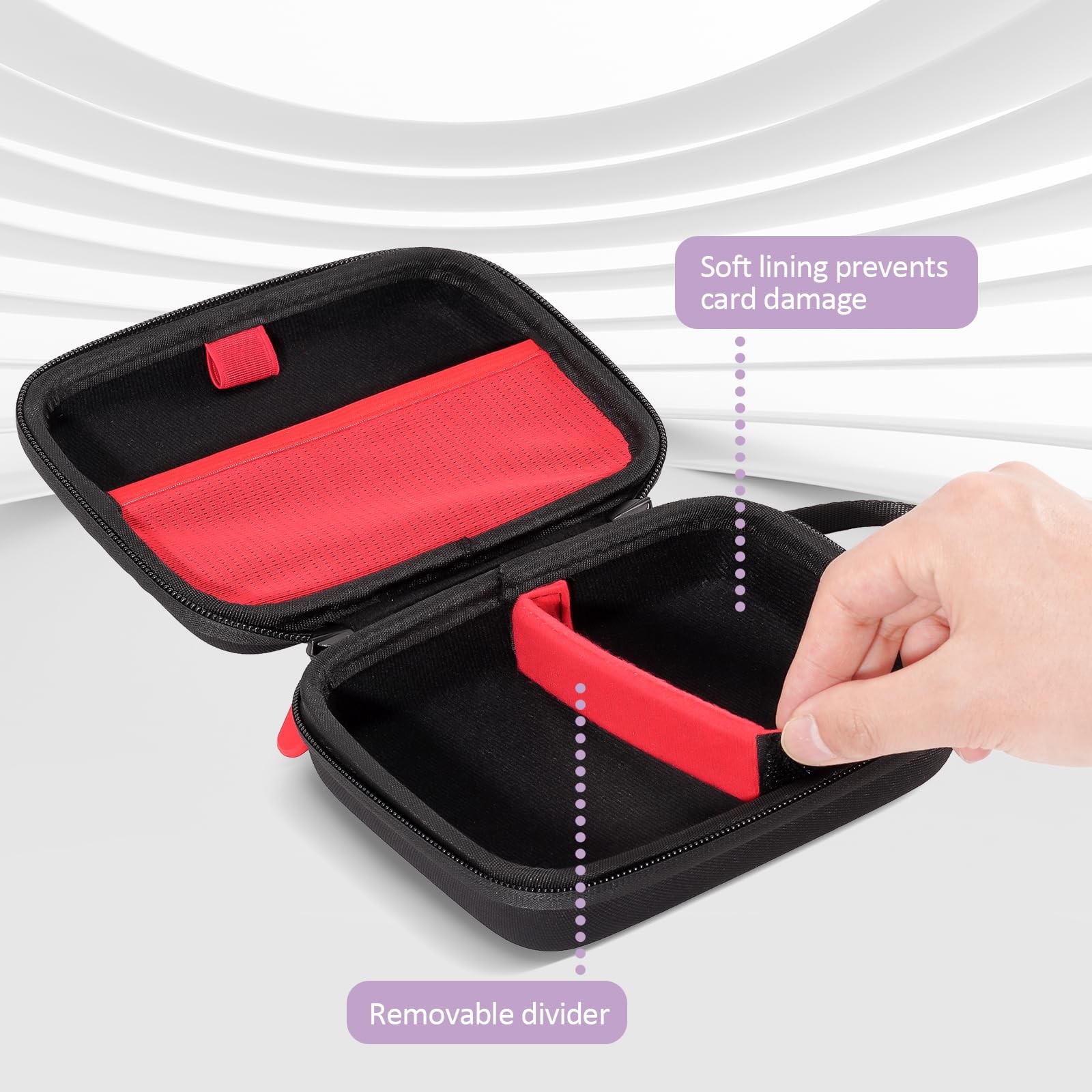 Collectible Trading Card Case, Hard Travel Carrying Storage Box Holds 300+ Cards