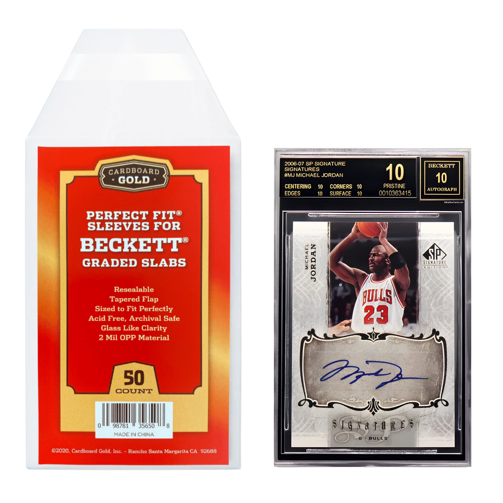 50 CBG Max Pro Perfect Fit Graded Card Sleeves Bags – Beckett Size The Clearest!