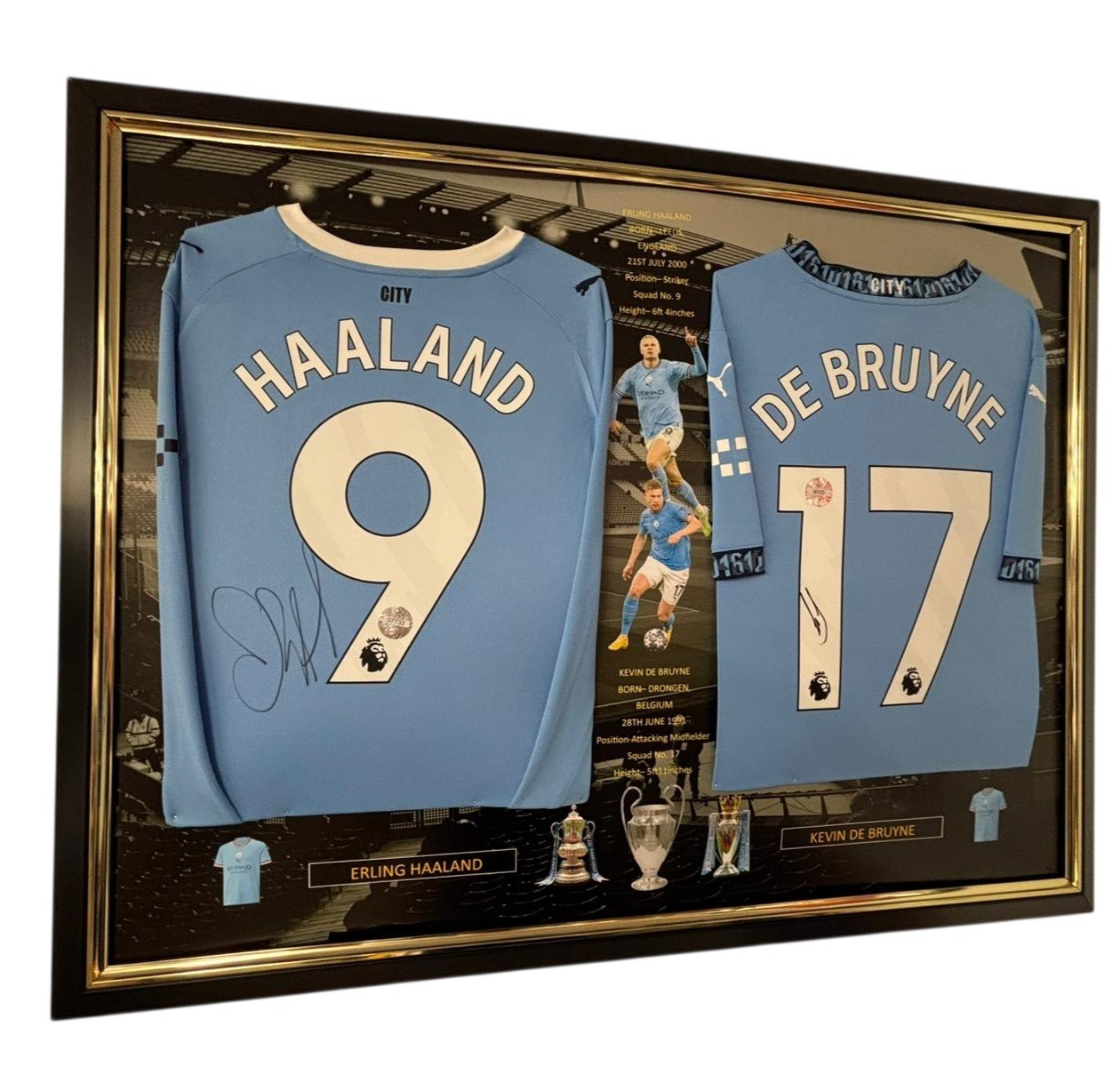 Framed City Erling Haaland Signed Shirt Jersey ** CLUB CERTIFICATE ** RRP£795