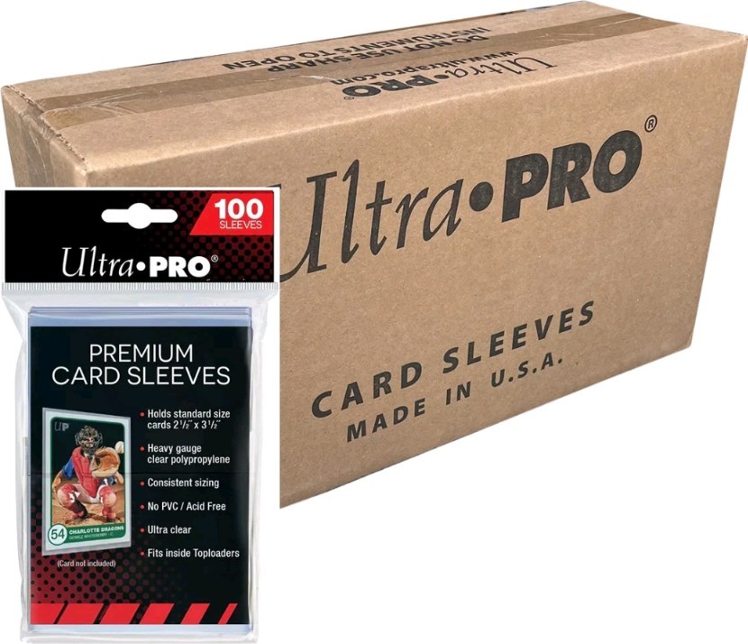 Ultra Pro PREMIUM Soft Card Penny Sleeves MASTER CASE (10,000) Sleeves 100 Packs